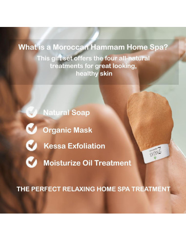 Kit Spa Hammam Marroquí Zakia's Morocco - 6 Piezas Musk Ámbar