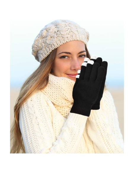 12 Pares Guantes de Invierno Táctiles Unisex Acrílico Cálidos 12 Pares Guantes de Invierno Táctiles Unisex Acrílico Cálidos