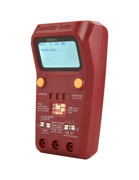 Probador de Transistores BSIDE ESR02 con Pantalla LCD Grande Probador de Transistores BSIDE ESR02 con Pantalla LCD Grande