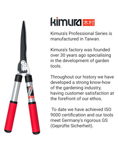 Tijeras de seto Kimura Pro 55.88 cm acero japonés SK5