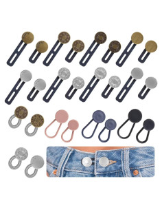 Extensores de Botones para Jeans Phinus - 26 Pcs Metal y Silicona