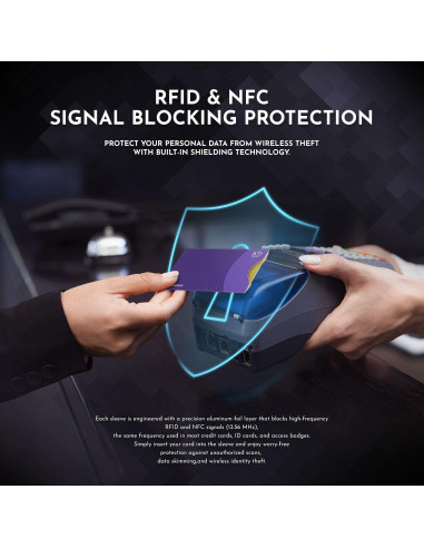 Mangas bloqueadoras RFID LEDONGUS, paquete de 12 unidades