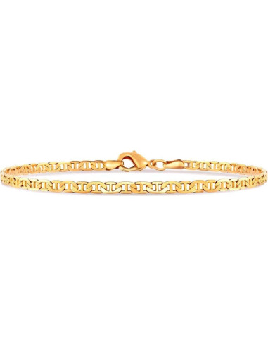 Pulsera de Tobillo Barzel Baño de Oro 18K Mujeres 25.4 cm
