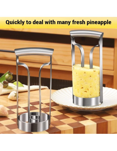 Pelador y Corer de Piña MOUMOUTEN Acero Inoxidable 20cm