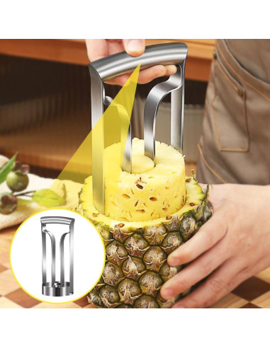 Pelador y Corer de Piña MOUMOUTEN Acero Inoxidable 20cm