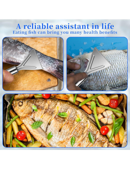 Juego de 4 Removedores de Escamas de Pescado Asofelk Juego de 4 Removedores de Escamas de Pescado Asofelk