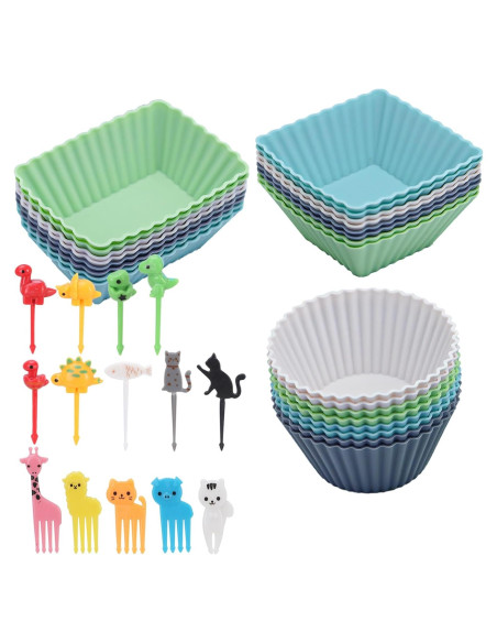 Set 60 Divisores de Silicona Reutilizables para Almuerzo - wxhaoa Set 60 Divisores de Silicona Reutilizables para Almuerzo - wxhaoa