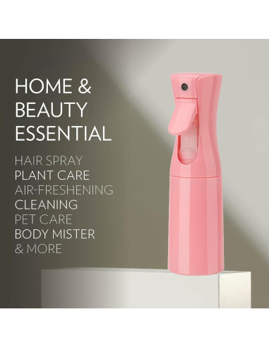 Botella de Spray Hzyxgs 200ml Rosa para Cabello y Limpieza