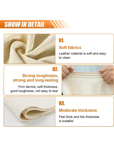 Paño de Chamois Natural BDZMC 90x60 cm para Coche