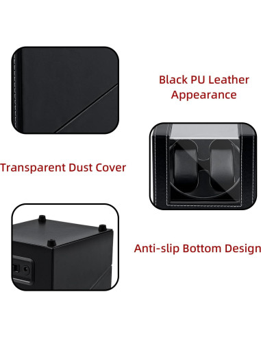 Mcbazel Winder Doble para Relojes Automáticos Cuero Negro