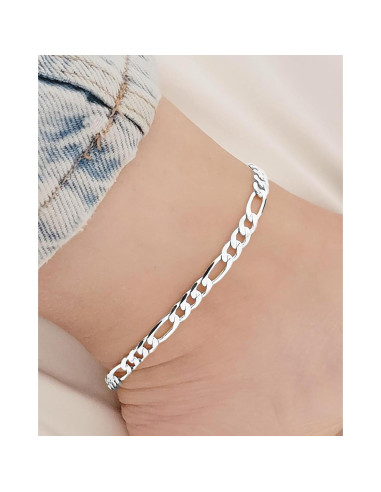 Pulseras de Tobillo de Plata Esterlina Melshabt - 3 Piezas