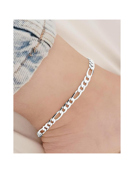 Pulseras de Tobillo de Plata Esterlina Melshabt - 3 Piezas Pulseras de Tobillo de Plata Esterlina Melshabt - 3 Piezas