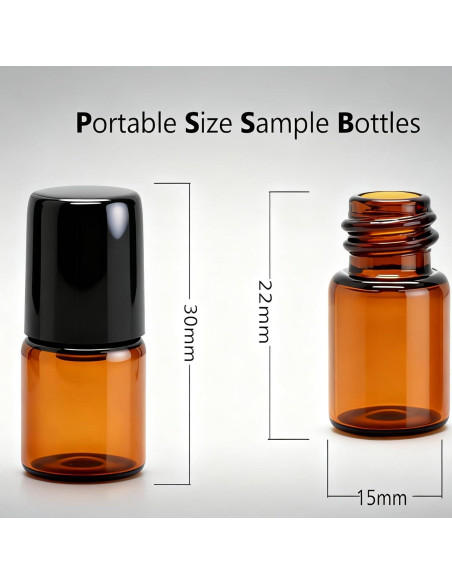 Botellas de Rodillo PrettyCare 1 ml Ámbar - Paquete de 25 Viales Botellas de Rodillo PrettyCare 1 ml Ámbar - Paquete de 25 Viales