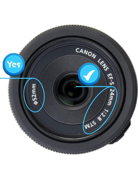 Cubierta de Tapa de Lente 52mm Huipuxiang para Canon EF-S 24mm Cubierta de Tapa de Lente 52mm Huipuxiang para Canon EF-S 24mm
