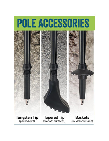 Bastones de Senderismo Plegables York Nordic - 1.60m a 1.70m