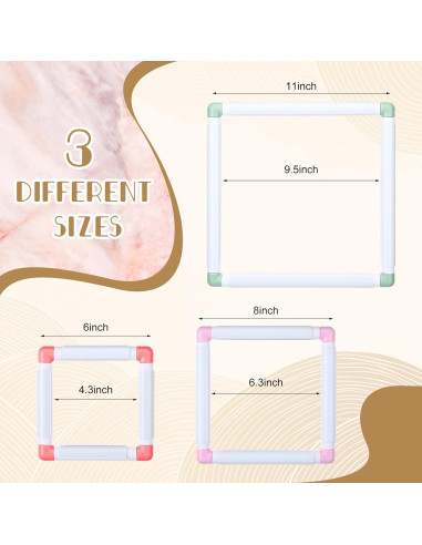 Aros de Bordado Janinka 3 Pcs 15.24-20.32-27.94 cm