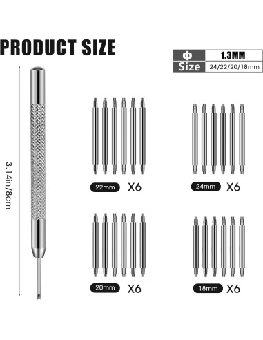 Kit de Reemplazo de Pasadores para Correas de Reloj KALIONE 21 Piezas