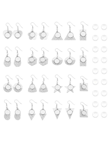 Bandejas de Aretes DIY UNICRAFTALE 14 Pares Acero Inoxidable Bandejas de Aretes DIY UNICRAFTALE 14 Pares Acero Inoxidable