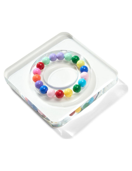 Tablero de cuentas acrílico XLP 10x10 cm para pulseras Tablero de cuentas acrílico XLP 10x10 cm para pulseras