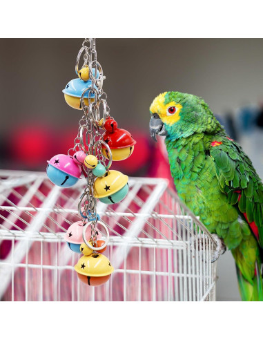 Juguete para Aves Oooct con Campanas de Metal Coloridas 40 cm