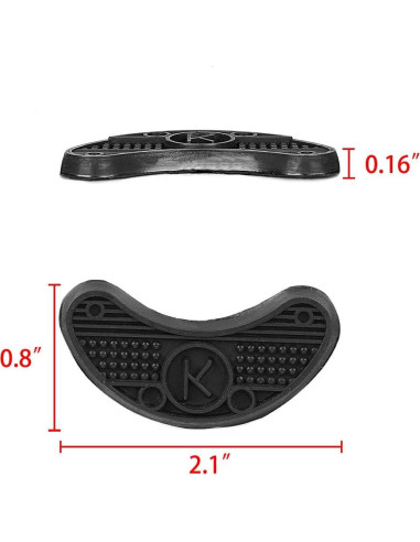 Placas de Talón de Goma Antideslizante uxcell 20 Pcs Negro