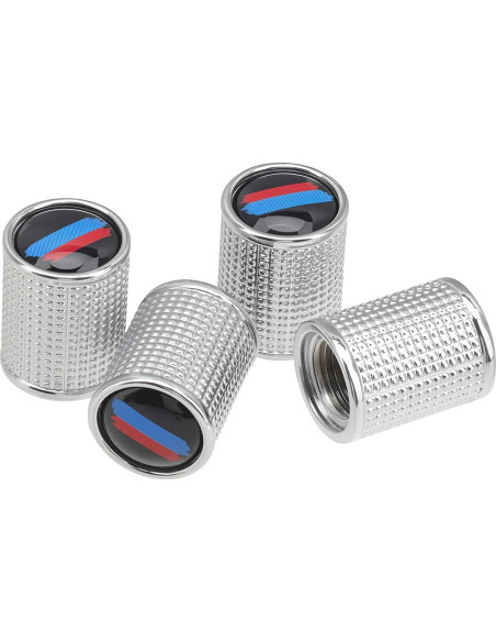 4 Tapas de Válvula de Neumático ZTGPMP Metal Plata Universal 4 Tapas de Válvula de Neumático ZTGPMP Metal Plata Universal