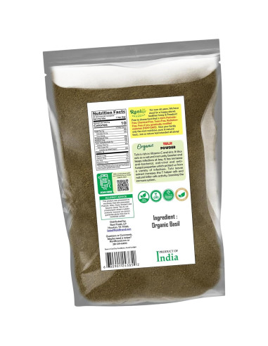 Polvo de Albahaca Sagrada Orgánica Rani 200g - Sin Gluten, Vegano