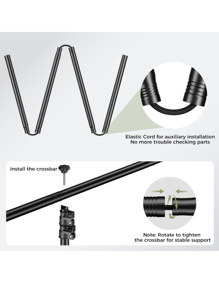 Kit de Fondo Verde EMART 1.52x1.98m con Soporte Plegable Kit de Fondo Verde EMART 1.52x1.98m con Soporte Plegable