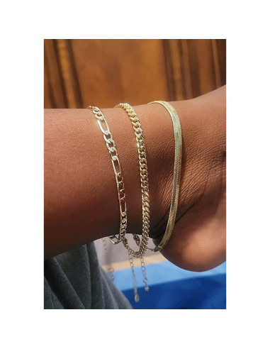 Conjunto de Pulseras de Tobillo DEARMAY Oro 14K Mujeres