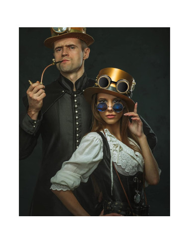 Gafas Steampunk Vintage TOODOO + 100g Engranajes Metálicos