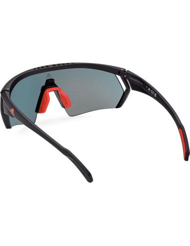 Gafas de Sol Adidas Sport SP 0063 02U Negro Mate Espejo Burdeos