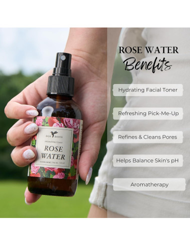 Spray Facial de Agua de Rosa Baja Basics 118 ml Orgánico