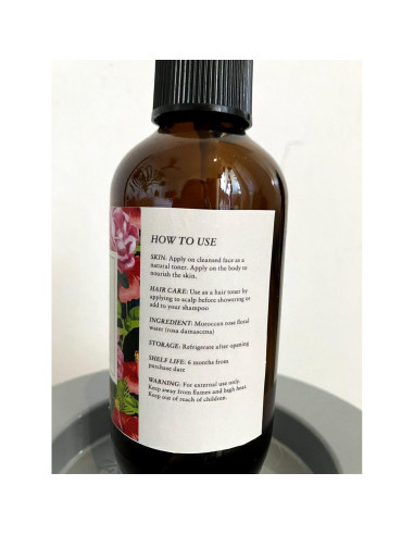 Spray Facial de Agua de Rosa Baja Basics 118 ml Orgánico