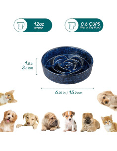 Tazón de Cerámica para Perros vancasso 0.6 Tazas Azul 2