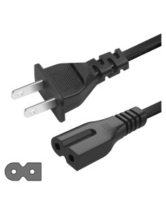 Cable de Alimentación Polarizado 2 Clavijas C7P 0.91m LORDTRONICS