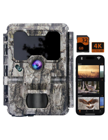 Cámara de Trail WiFi Klarvue Guardian Pro 32MP 4K IP67 Cámara de Trail WiFi Klarvue Guardian Pro 32MP 4K IP67