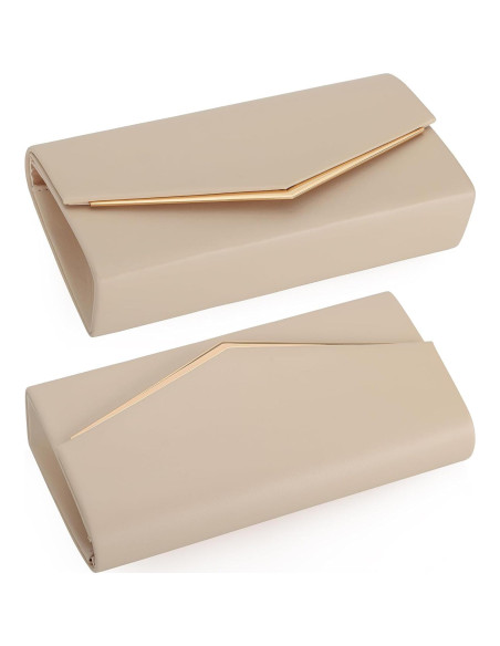 Bolso Clutch de Noche Venoline de Cuero Vegano Nude 22x11x5 cm Bolso Clutch de Noche Venoline de Cuero Vegano Nude 22x11x5 cm