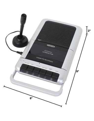 Reproductor Grabador de Cassettes Jensen MCR-100 Plata