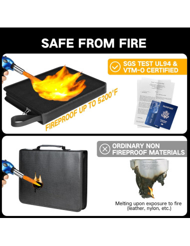 Organizador de Documentos Winsing a Prueba de Fuego 13 Bolsillos