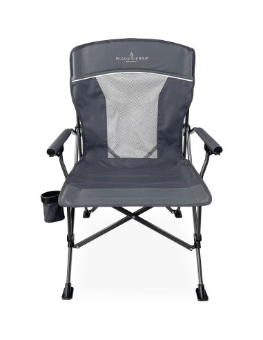 Silla de Camping Black Sierra Hardarm Ventback Gris