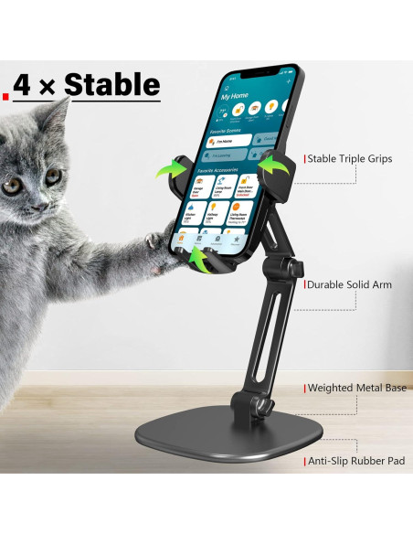 Soporte para Teléfono Wiiki-Tech H9-T7 Ajustable 360 Soporte para Teléfono Wiiki-Tech H9-T7 Ajustable 360