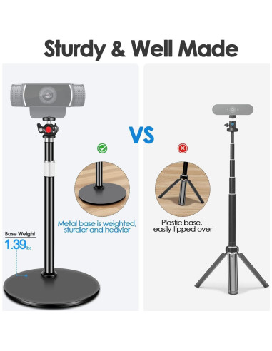 Soporte trípode para webcam Nycetek ajustable 23-39 cm