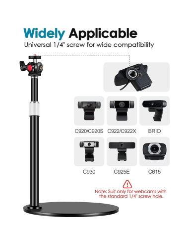 Soporte trípode para webcam Nycetek ajustable 23-39 cm