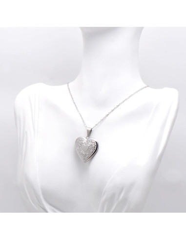 Collar Colgante Corazón Acero Inoxidable Paialco 43cm