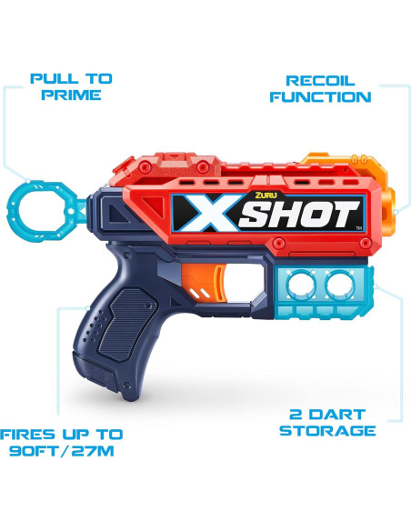 Lanzador de Dardos XSHOT Excel 2 Retroceso y Reflex 6 - ZURU Lanzador de Dardos XSHOT Excel 2 Retroceso y Reflex 6 - ZURU