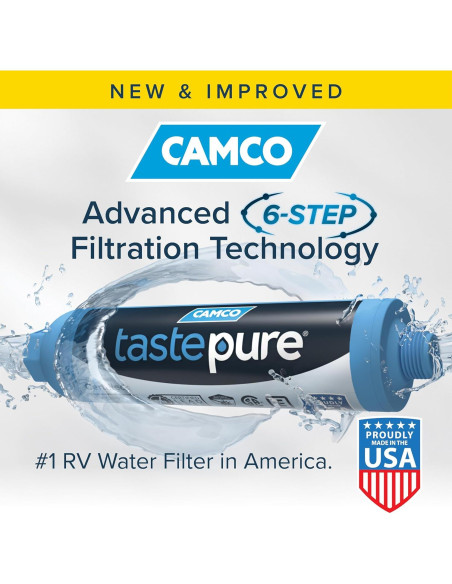 Filtro de Agua Camco Tastepure RV 40043 - Alto Flujo y Compacto Filtro de Agua Camco Tastepure RV 40043 - Alto Flujo y Compacto