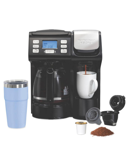 Cafetera Hamilton Beach FlexBrew Trio 2 Vías 12 Tazas Negra Cafetera Hamilton Beach FlexBrew Trio 2 Vías 12 Tazas Negra