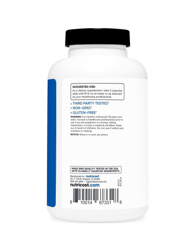 Nutricost Aumentador Óxido Nítrico 2250mg 180 Cápsulas