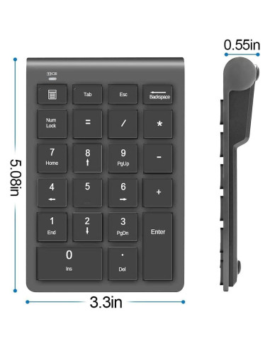 Teclado Numérico Inalámbrico LIANGSTAR RF22 22 Teclas
