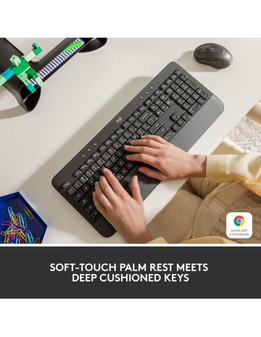 Teclado Inalámbrico Logitech K650 con Reposamuñecas - Grafito